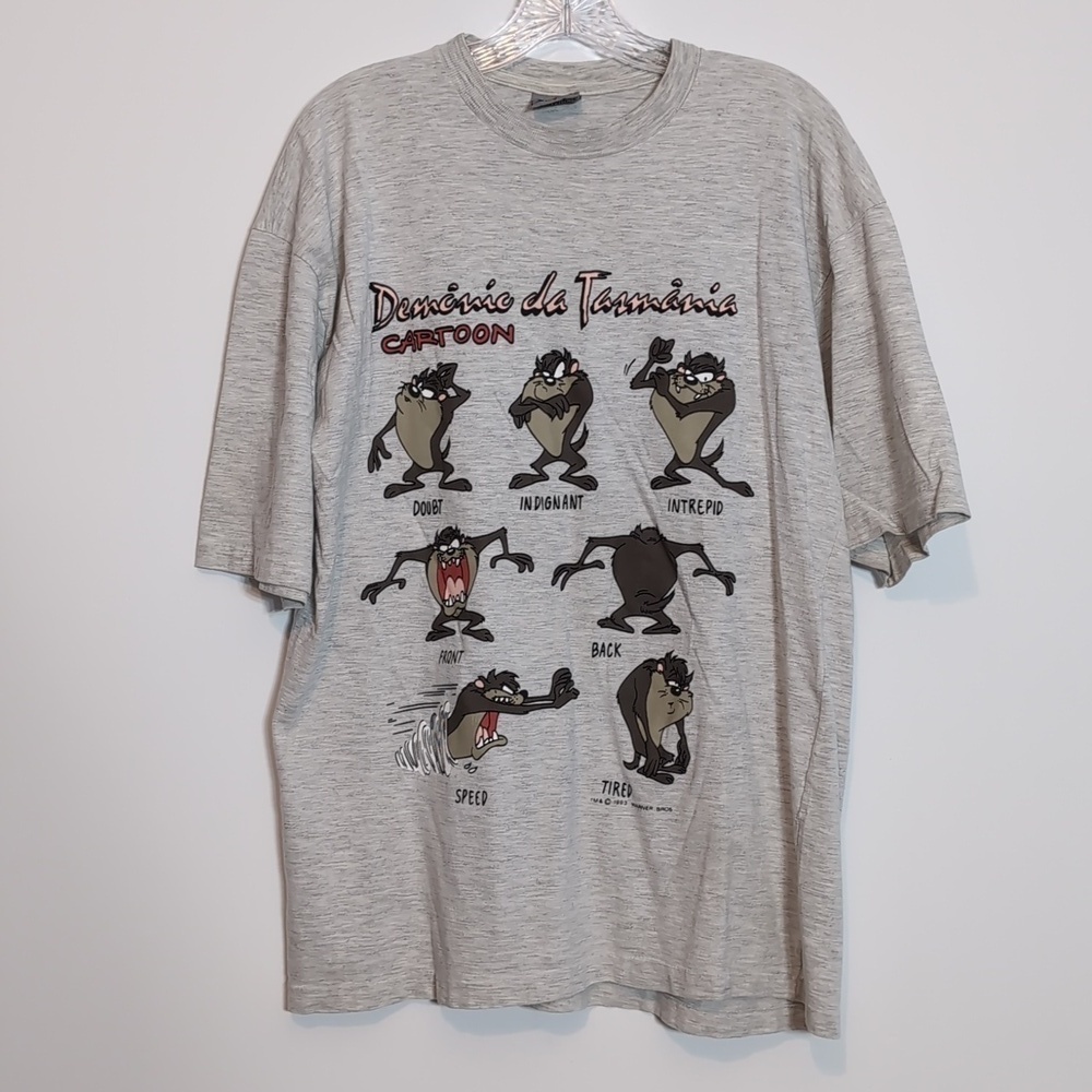 Vintage 90s Warner Brothers Taz Tasmanian Devil Spanish T Shirt